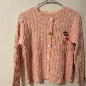 Soft Pink Knit Cardigan